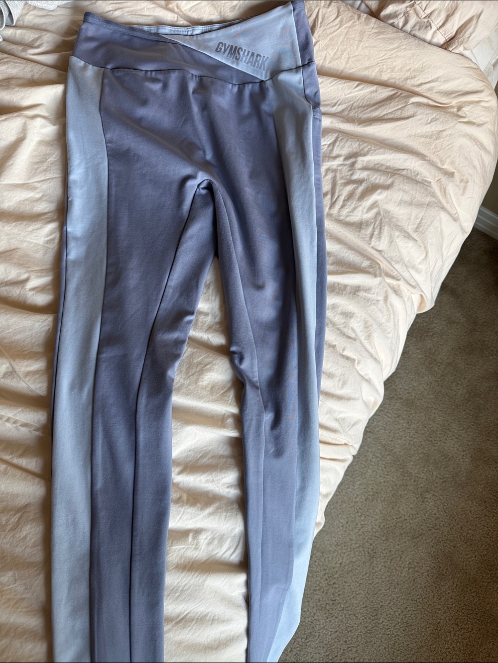Gymshark Women's Two-Tone Lavender Gray Leggings